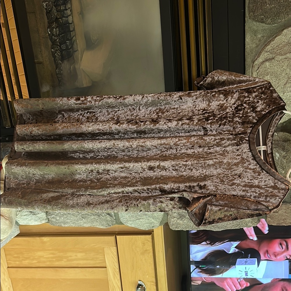 Acting Pro Velvet Brown Dress
